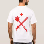 騎士Templarの剣およびメースのワイシャツ Tシャツ (裏面)