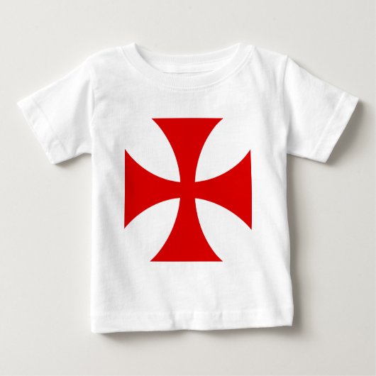 騎士Templarの十字 ベビーTシャツ (正面)