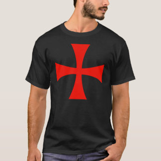 騎士Templarの十字 Tシャツ