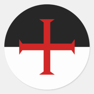 騎士Templarの旗 ラウンドシール