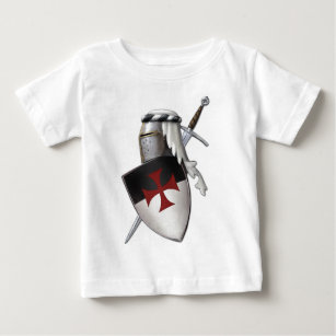 騎士Templarの盾 ベビーTシャツ