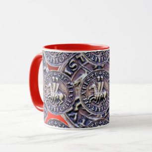 騎士TEMPLAR赤のシール マグカップ
