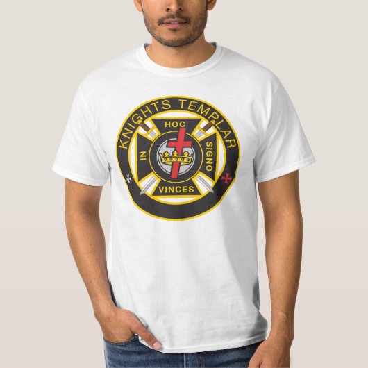 騎士Templar軍のCommanderyのTシャツ Tシャツ (正面)