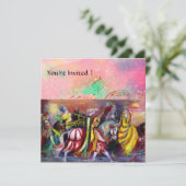 騎手たち、夜の音楽、ピンクゴールドの輝き 招待状 (スタンド正面)