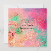 騎手たち、夜の音楽、ピンクゴールドの輝き 招待状 (裏面)