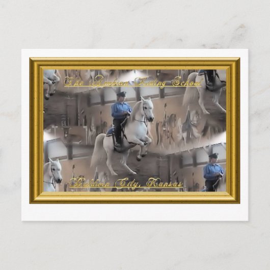 騎手と共に浮き上がる姿のポストカード ポストカード (正面)