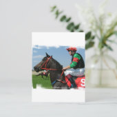 騎手と馬はがき ポストカード (スタンド正面)