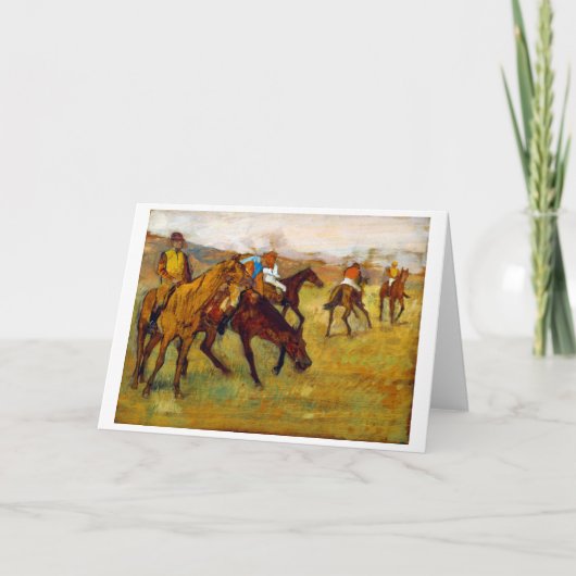 騎手と馬（レース前）、エドガー・デガ カード (正面)