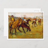 騎手と馬（レース前）、エドガー・デガ ポストカード (正面/裏面)