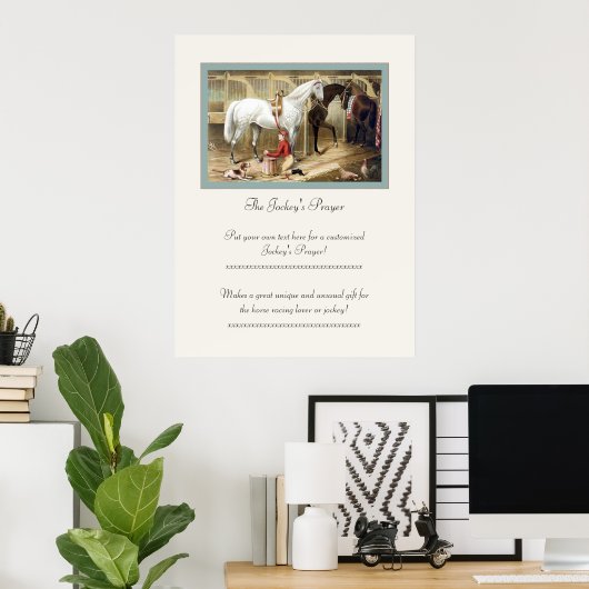 騎手の祈りの言葉~ここに祈りの言葉を! ポスター (ホームオフィス)