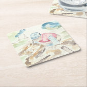 騎手の馬 スクエアペーパーコースター (アングル)