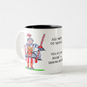 騎馬の騎士の漫画 ツートーンマグカップ (正面左)