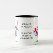 騎馬の騎士の漫画 ツートーンマグカップ (中央)