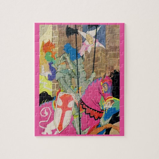 騎馬中世の騎士 ジグソーパズル (縦)