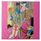 騎馬中世の騎士 タイル (正面)