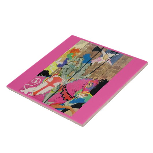 騎馬中世の騎士 タイル (側面)