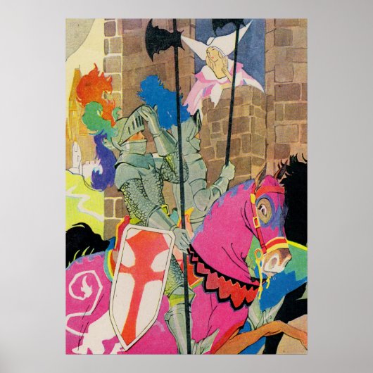 騎馬中世の騎士 ポスター (正面)