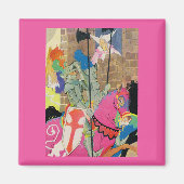 騎馬中世の騎士 マグネット (正面)