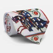騎馬中世ミニチュアのブルーナイト ネクタイ (ロール)