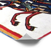 騎馬中世ミニチュアのブルーナイト ポスター (角)