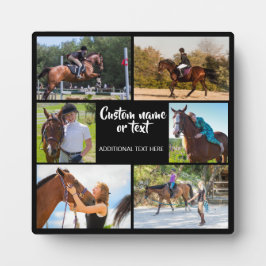 騎馬写真コラージュ ブラック ホワイト モダン フォトプラーク