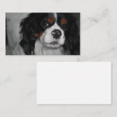 騎馬王チャールズスパニエル犬トリ 名刺 (正面/裏面)