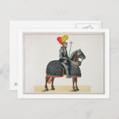 騎馬鎧を身に着けた騎士、'A Histo ポストカード (正面/裏面)