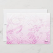 騒々しいピンクの誕生日のパーティの招待状を得よう 招待状 (裏面)