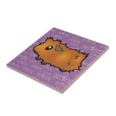 騒々しいモルモット(だらしない) タイル (側面)