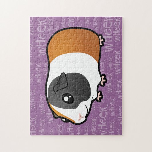 騒々しいモルモット(滑らかな毛) ジグソーパズル (縦)