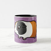 騒々しいモルモット(滑らかな毛) ツートーンマグカップ (中央)