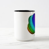 騒々しいリノリウムの球体 ツートーンマグカップ (中央)