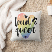 騒々しい同性愛者|水彩ハート クッション (ブランケット)