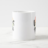 騒々しい同性愛者|水彩ハート ジャンボコーヒーマグカップ (正面)