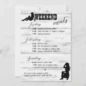 騒々しい女性のカーボーイバチェロレッテ 招待状 (裏面)