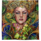 騒々しい女性の聖パトリックの日のアートワーク シャワーカーテン (正面)