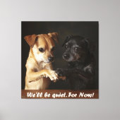 騒々しい犬たち キャンバスプリント (正面)