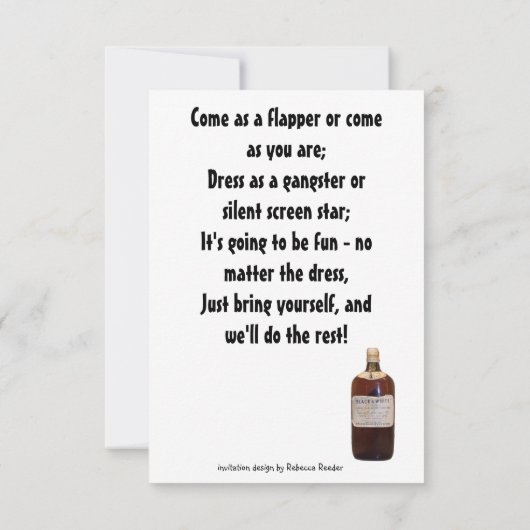 騒々しい20の禁止テーマ 招待状 (裏面)