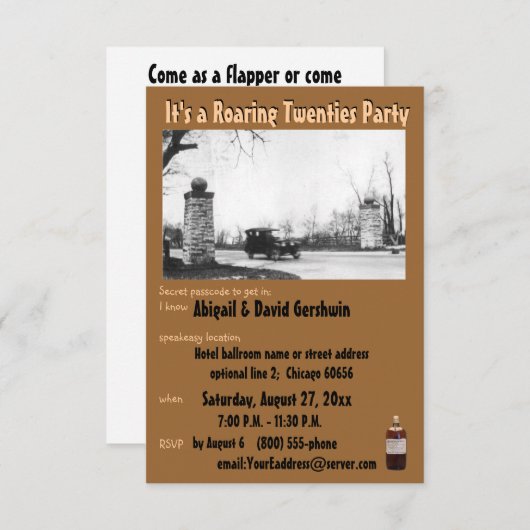 騒々しい20の禁止テーマ 招待状 (正面/裏面)