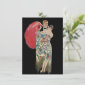 騒々しい20代ガングスターパーティーフラッパー招待状 招待状 (スタンド正面)