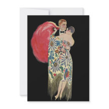 騒々しい20代ガングスターパーティーフラッパー招待状