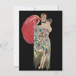 騒々しい20代ガングスターパーティーフラッパー招待状 招待状