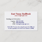 騒々しいKung Fuの名刺 名刺 (裏面)