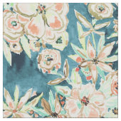 騒ぎの暗い水彩画のBohoの花柄 ファブリック (クローズアップ)