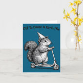 騒ぎを起こしに行くキツネ カード (黄色い花)