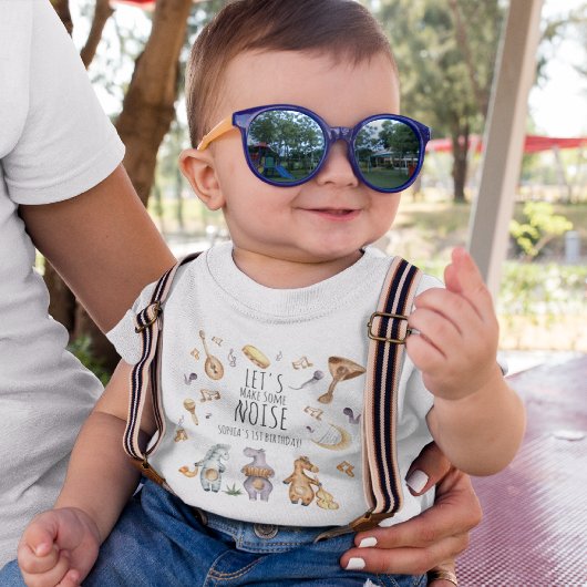騒ぎを起こそう！アフリカの動物たちのお誕生日 トドラーTシャツ
