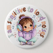 騒音に敏感であるバッジ ピン 感覚バッジ (正面)