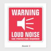 騒音の危険な耳の保護警告のビニール シール (シート)