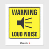 騒音の危険警告標識アイコンのビニールシール シール (シート)