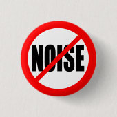 "騒音無し" 缶バッジ (正面)